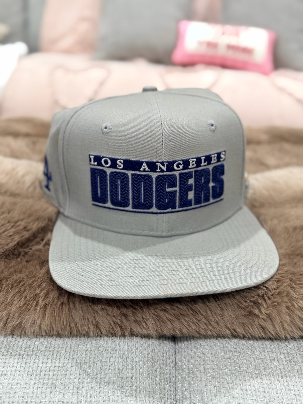 Nike Los Angeles Dodgers Gray and Blue Snapback Hat